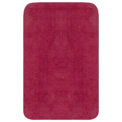 Badrumsmattor 2 st tyg fuchsia