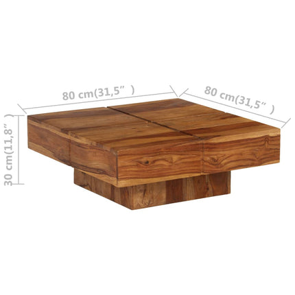 Soffbord 80x80x30 cm massivt akaciaträ