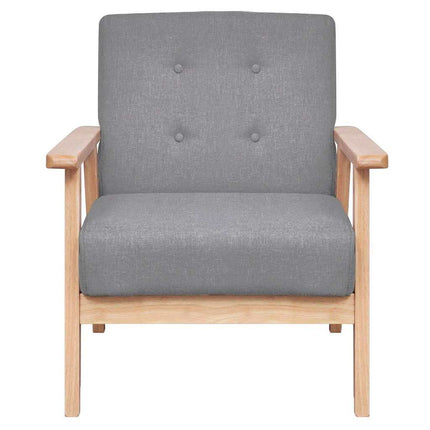 Soffgrupp 2 delar tyg ljusgrå