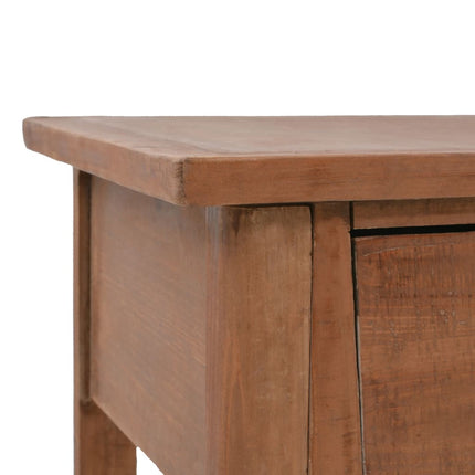 Konsolbord massivt granträ 126x40x77,5 cm brun