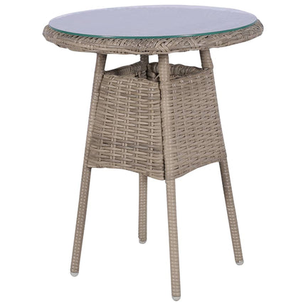 Bistrogrupp 3 delar med dynor konstrotting brun