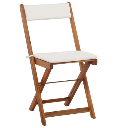 | Bistroset | 2 pcs Varm träton Massivt Akaciaträ & Polyester