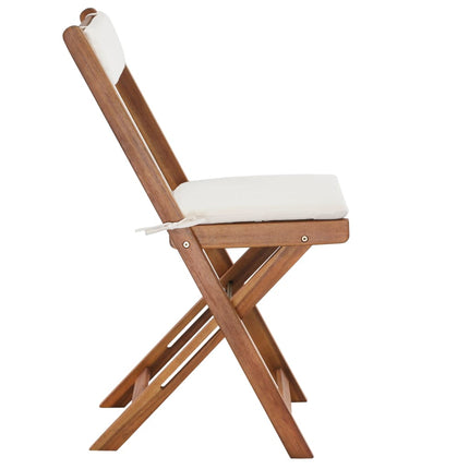 | Bistroset | 2 pcs Varm träton Massivt Akaciaträ & Polyester