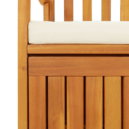 Förvaringsbänk för trädgården akaciaträ 120x63x84 cm