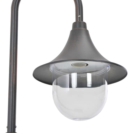Lyktstolpe för trädgård E27 120 cm aluminium brons