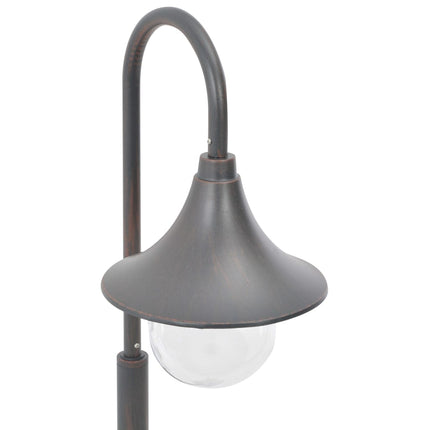 Lyktstolpe för trädgård E27 120 cm aluminium brons