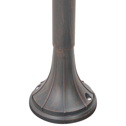 Lyktstolpe för trädgård E27 120 cm aluminium brons