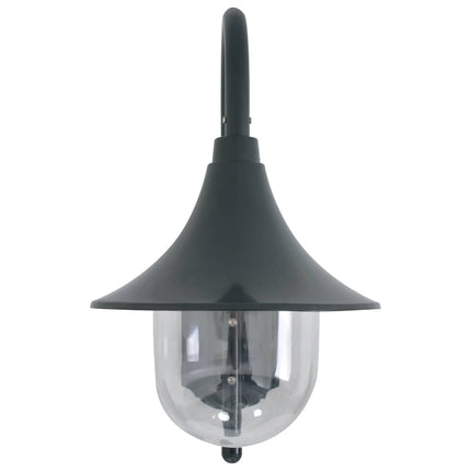 Vägglampa för trädgård E27 42 cm aluminium mörkgrön