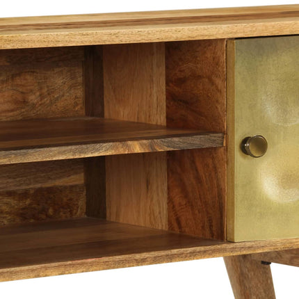 TV-bänk massivt mangoträ 120x30x45 cm