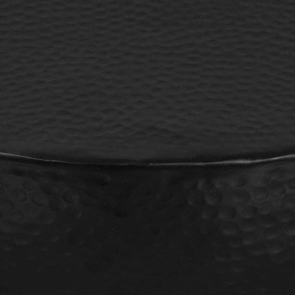 Soffbord hamrad aluminium 70x30 cm svart