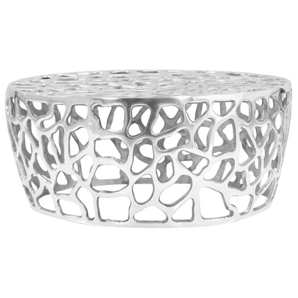 Soffbord gjuten aluminium 70x30 cm silver