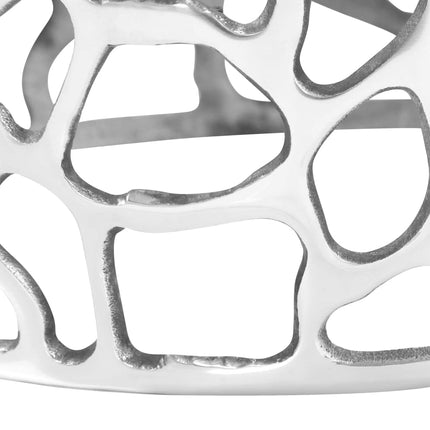 Soffbord gjuten aluminium 70x30 cm silver