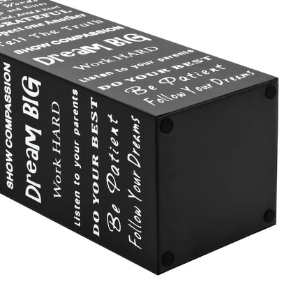 Paraplyställ text stål svart