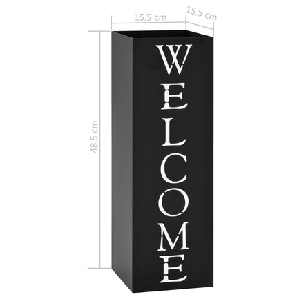 Paraplyställ welcome stål svart