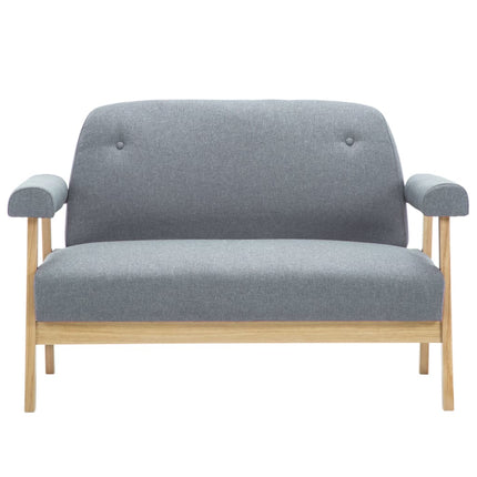 Soffa 2-sits tyg ljusgrå