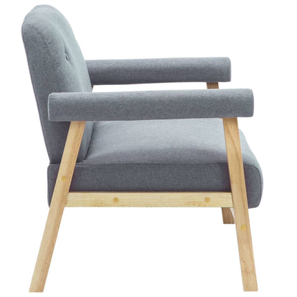 Soffa 2-sits tyg ljusgrå