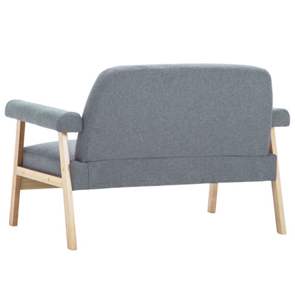Soffa 2-sits tyg ljusgrå