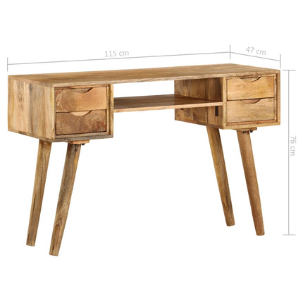 Skrivbord i massivt mangoträ 115x47x76 cm