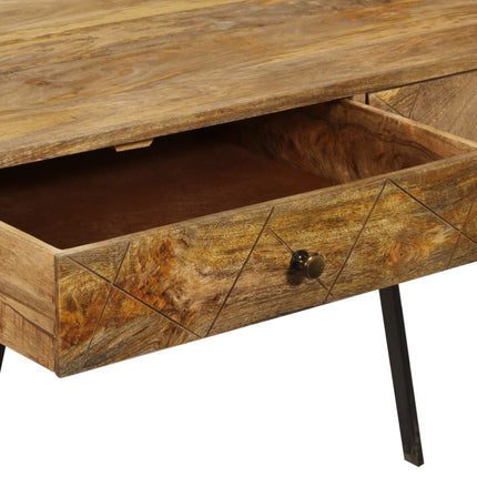 Skrivbord med lådor massivt mangoträ 110x50x76 cm