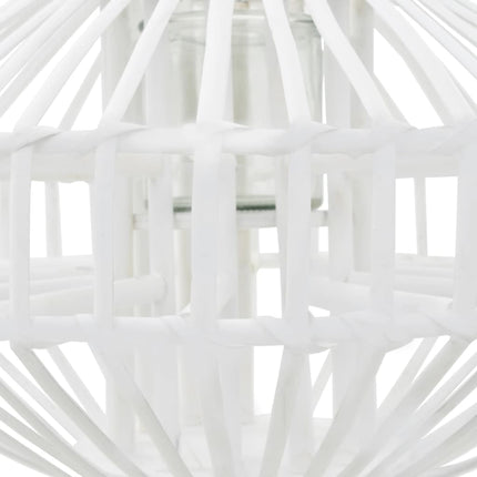 Hängande Ljuslykta Bambu Korg Vit