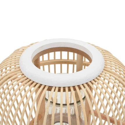 Fristående Ljuslykta Bambu Naturlig