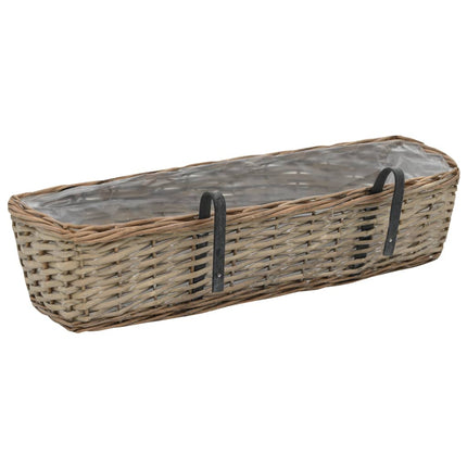 Balkonglåda 2 st korg med PE-foder 60 cm