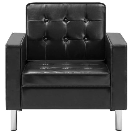 Fåtölj svart 75x70x75 cm konstläder