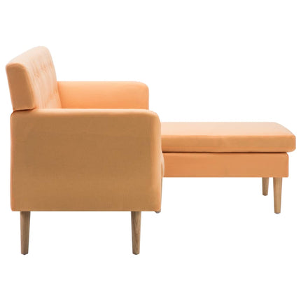 Soffa L-formad tyg 171,5x138x81,5 cm orange