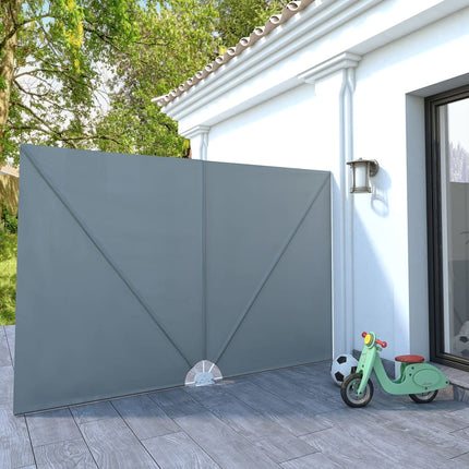 Sidomarkis för terrass grå 300x200 cm