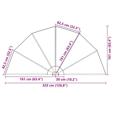 Sidomarkis för terrass grå 200 cm