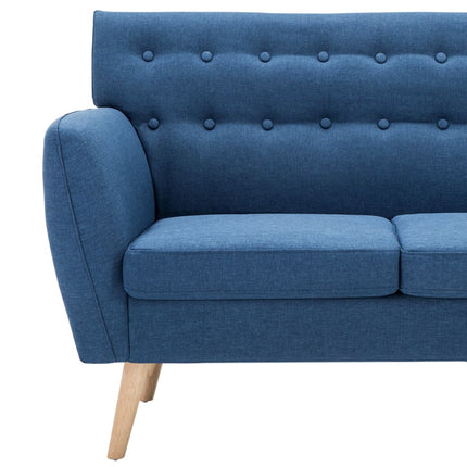 3-sitssoffa med tygklädsel 172x70x82 cm blå