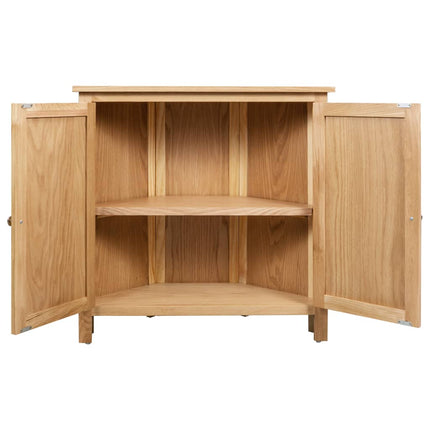 Hörnskåp 80x33,5x78 cm massiv ek