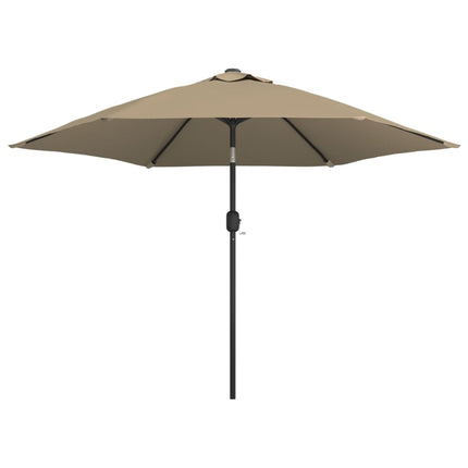 Trädgårdsparasoll med metallstång 300 cm taupe