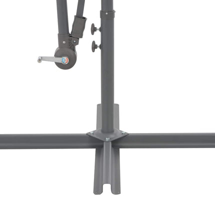 Frihängande trädgårdsparasoll med aluminiumstång 300 cm taupe