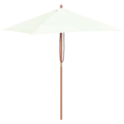 Trädgårdsparasoll med trästång 150x200 cm sand