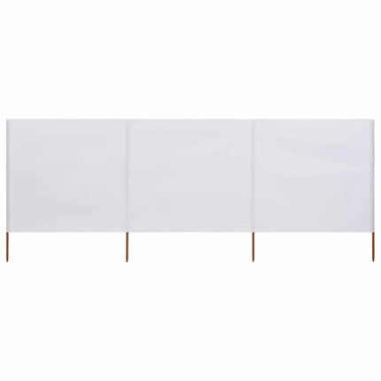 Vindskydd 3 paneler tyg 400x120 cm vit