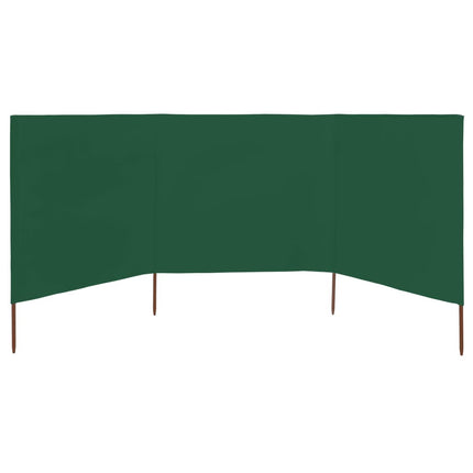 Vindskydd 3 paneler tyg 400x120 cm grön