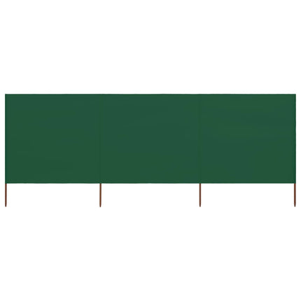 Vindskydd 3 paneler tyg 400x120 cm grön