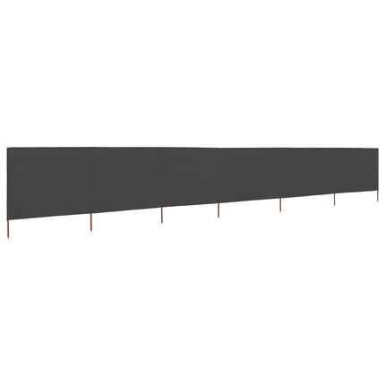 Vindskydd 6 paneler tyg 800x80 cm grå