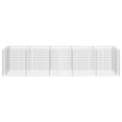Planteringsgabion upphöjd galvaniserat stål 450x90x100 cm