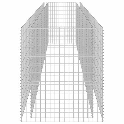 Planteringsgabion upphöjd galvaniserat stål 450x90x100 cm