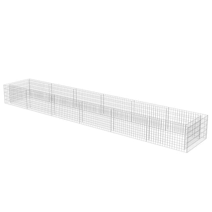 Planteringsgabion upphöjd galvaniserat stål 540x90x50 cm