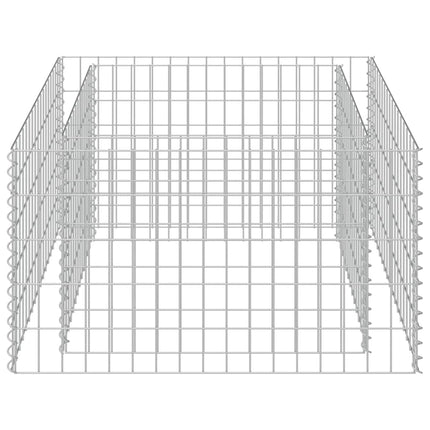 Planteringsgabion upphöjd galvaniserat stål 90x90x50 cm