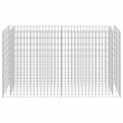 Planteringsgabion upphöjd galvaniserat stål 180x50x100 cm