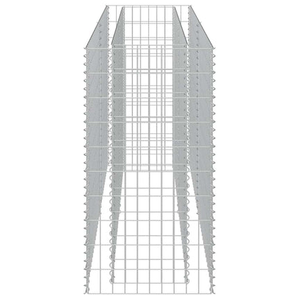 Planteringsgabion upphöjd galvaniserat stål 180x50x100 cm