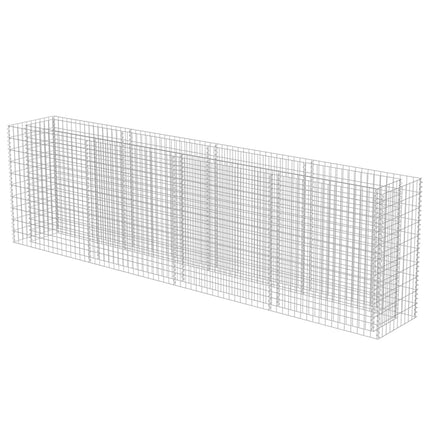 Planteringsgabion upphöjd galvaniserat stål 360x50x100 cm