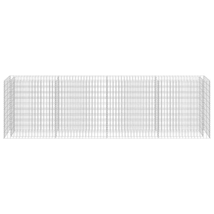 Planteringsgabion upphöjd galvaniserat stål 360x50x100 cm
