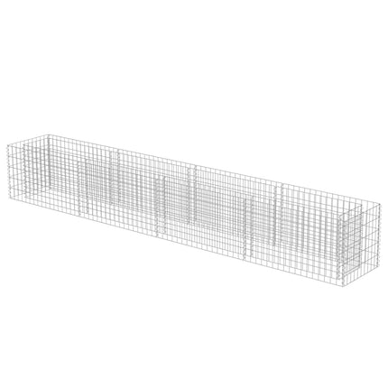 Planteringsgabion upphöjd galvaniserat stål 360x50x50 cm