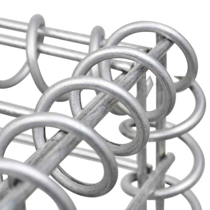 Planteringsgabion upphöjd galvaniserat stål 360x50x50 cm