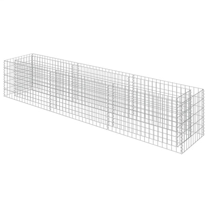 Planteringsgabion upphöjd galvaniserat stål 270x50x50 cm